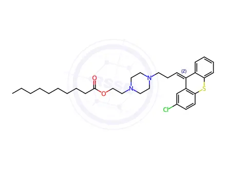 Chemical structure of Zuclopenthixol Decanoate Dihydrochloride