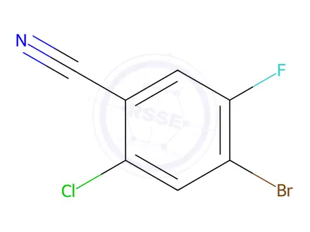 Chemical structure of Benzonitrile, 4-broMo-2-chloro-5-fluoro-