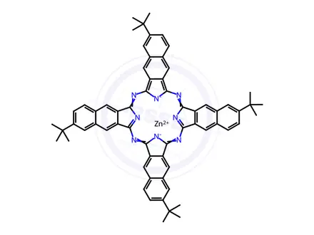Chemical structure of Zinc 2,11,20,29-tetra-tert-butyl-2,3-naphthalocyanine