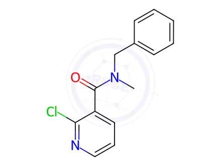 Chemical structure of N-benzyl-2-chloro-N-methylnicotinamide