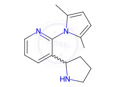 Chemical structure of 2-(2,5-Dimethyl-1H-pyrrol-1-yl)-3-(pyrrolidin-2-yl)pyridine