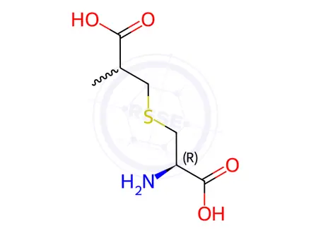 Chemical structure of S-(2-carboxypropyl)cysteine