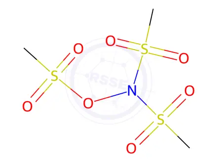 Chemical structure of Methanesulfonic acid, bis(methylsulfonyl)azanyl ester