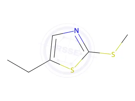 Chemical structure of Thiazole, 5-ethyl-2-(methylthio)-