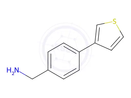 Chemical structure of (4-(thiophen-3-yl)phenyl)methanamine