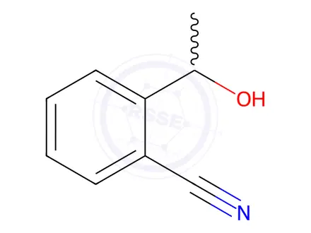 Chemical structure of Benzonitrile, 2-(1-hydroxyethyl)-(9CI)
