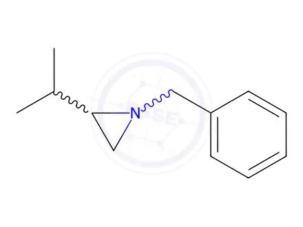 Chemical structure of Aziridine, 2-(1-methylethyl)-1-(phenylmethyl)-(9CI)