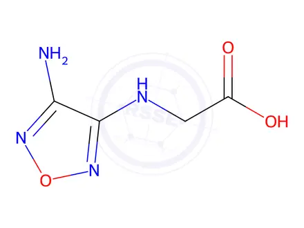 Chemical structure of Glycine, N-(4-amino-1,2,5-oxadiazol-3-yl)-(9CI)