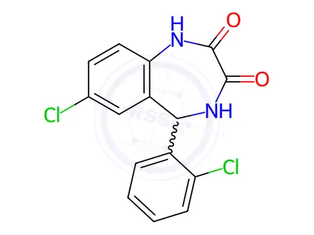 Chemical structure of Lorazepam Impurity 4 (Lorazepam EP Impurity D) (Mixture of Enantiomers)