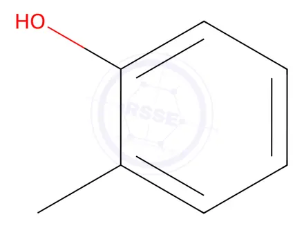 Chemical structure of Phenol, 2-methyl-, polymer with ammonia and phenol