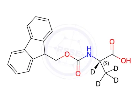 Chemical structure of N-Fmoc-L-alanine-[D4]