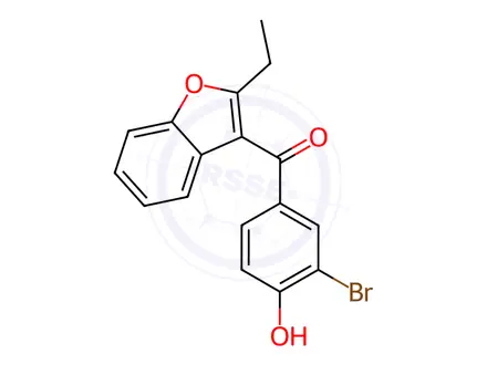 Chemical structure of Benzbromarone EP Impurity A