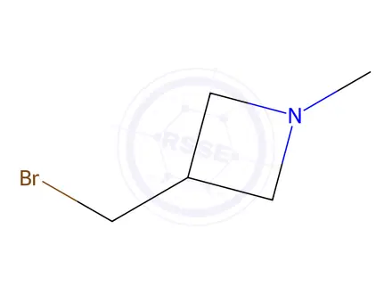 Chemical structure of Azetidine, 3-(bromomethyl)-1-methyl-