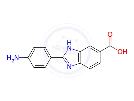 Chemical structure of 2-(4-AMINO-PHENYL)-1 H-BENZOIMIDAZOLE-5-CARBOXYLIC ACID DIHYDROCHLORIDE