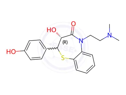 Chemical structure of Deacetyl-O-demethyl diltiazem hydrochloride