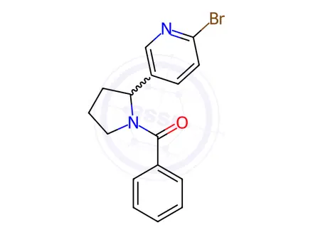 Chemical structure of (2-(6-Bromopyridin-3-yl)pyrrolidin-1-yl)(phenyl)methanone