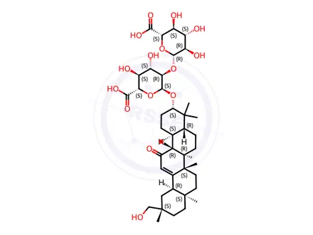Chemical structure of Glycyrrhizic Acid Impurity 22