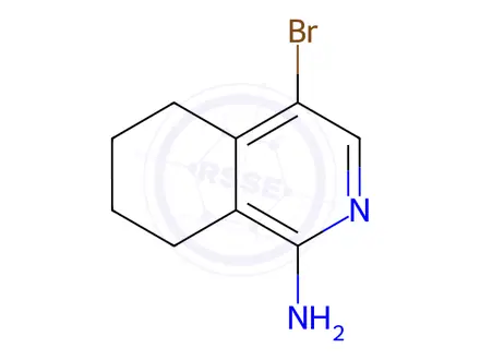 Chemical structure of 4-Bromo-5,6,7,8-tetrahydro-isoquinolin-1-ylamine