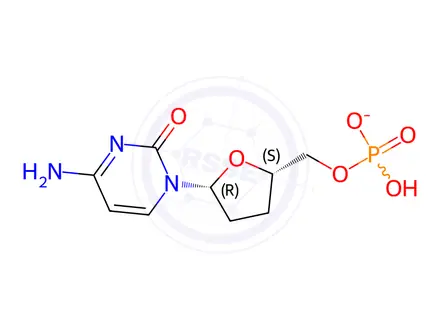 Chemical structure of Zalcitabine Monophosphate Ammonium Salt
