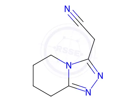 Chemical structure of 1,2,4-Triazolo[4,3-a]pyridine-3-acetonitrile,5,6,7,8-tetrahydro-(9CI)