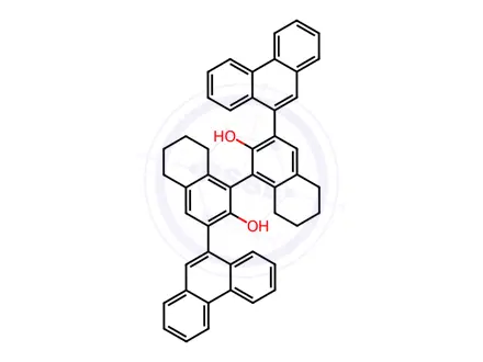 Chemical structure of (R)​-5,​5',​6,​6',​7,​7',​8,​8'-​Octahydro-​3,​3'-​di-​9-​phenanthrenyl-​[1,​1'-​binaphthalene]​-​2,​2'-​diol