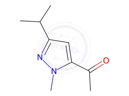 Chemical structure of 1-(3-isopropyl-1-methyl-1H-pyrazol-5-yl)ethanone
