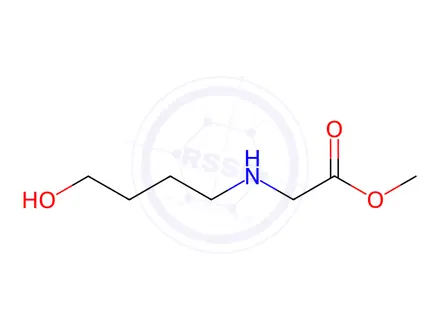 Chemical structure of Glycine, N-(4-hydroxybutyl)-, methyl ester (9CI)