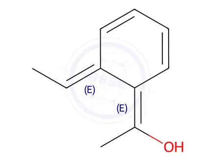 Chemical structure of Ethanol, 1-(6-ethylidene-2,4-cyclohexadien-1-ylidene)-, (E,E)-(9CI)
