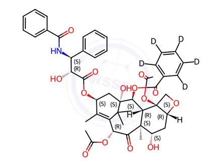 Chemical structure of Paclitaxel-d5 (Benzoyloxy)