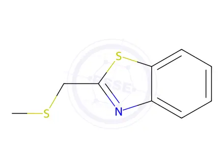 Chemical structure of Benzothiazole, 2-[(methylthio)methyl]-(9CI)