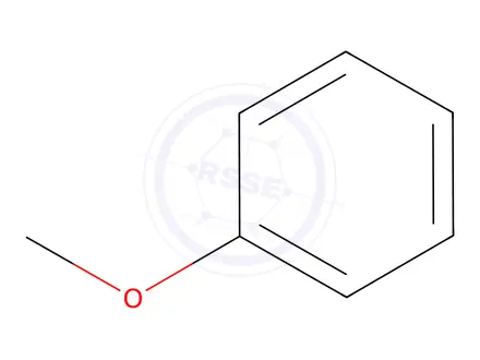 Chemical structure of Anisole in methanol
