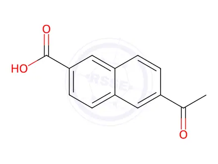 Chemical structure of 6-acetyl-2-naphthoic acid