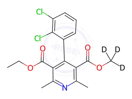 Chemical structure of Dehydro Felodipine-d3