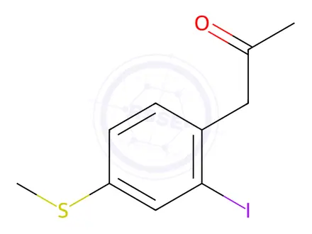 Chemical structure of 1-(2-Iodo-4-(methylthio)phenyl)propan-2-one