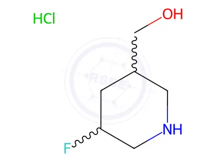 Chemical structure of (5-Fluoropiperidin-3-Yl)methanol Hydrochloride