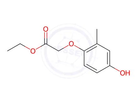 Chemical structure of Acetic acid, (4-hydroxy-2-Methylphenoxy)-, ethyl ester