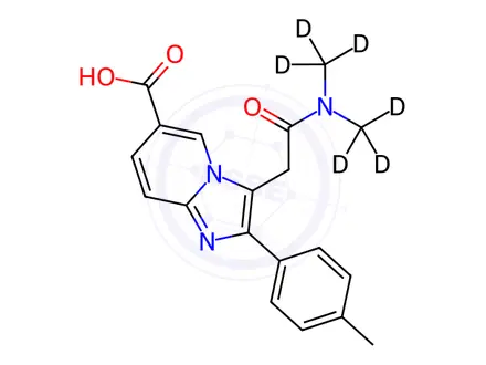 Chemical structure of Zolpidem-d6 6-Carboxylic Acid