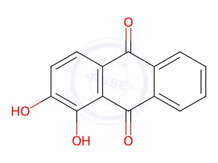 Chemical structure of 1,2-Dihydroxyanthraquinone