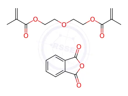 Chemical structure of 1,3-Isobenzofurandione, polymer with 2,2'-oxybis[ethanol], bis(2-methyl-2-propenoate)