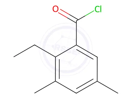 Chemical structure of Benzoyl chloride, 2-ethyl-3,5-dimethyl-(6CI)