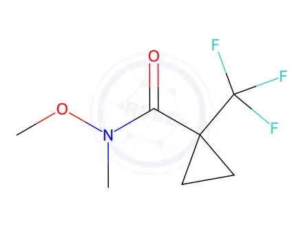 Chemical structure of N-methoxy-N-methyl-1-(trifluoromethyl)cyclopropane-1-carboxamide