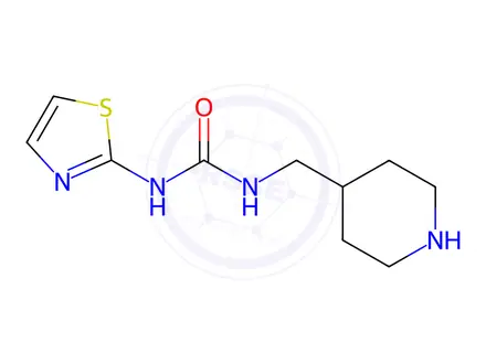 Chemical structure of 1-(Piperidin-4-Ylmethyl)-3-(Thiazol-2-Yl)Urea Dihydrochloride