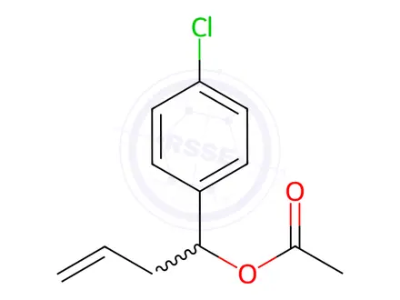 Chemical structure of ACETIC ACID 1-(4-CHLORO-PHENYL)-BUT-3-ENYL ESTER
