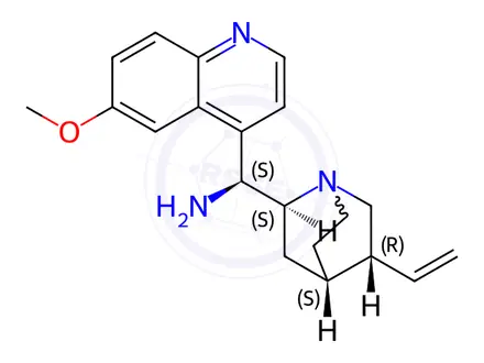 Chemical structure of 9S-Amino-9-deoxyquinine