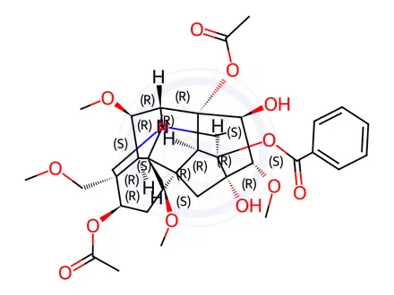 Chemical structure of Aconitine Impurity 14 (Acetylaconitine)