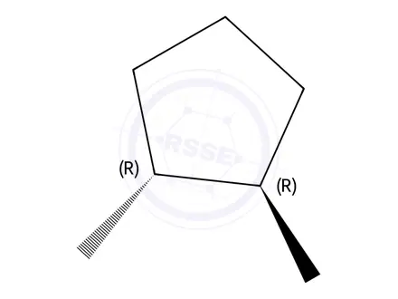 Chemical structure of Cyclohexane Impurity 93 (trans-1,2-Dimethylcyclopentane)