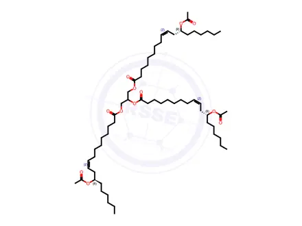 Chemical structure of Glyceryl Triacetoricinoleate