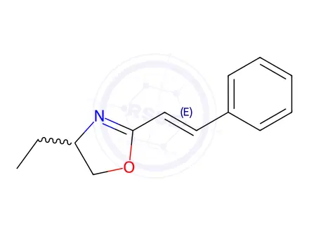 Chemical structure of Oxazole, 4-ethyl-4,5-dihydro-2-(2-phenylethenyl)-(9CI)