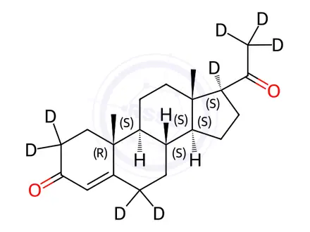 Chemical structure of Progesterone-d8