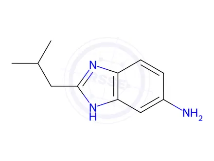Chemical structure of 2-ISOBUTYL-1 H-BENZOIMIDAZOL-5-YLAMINE DIHYDROCHLORIDE